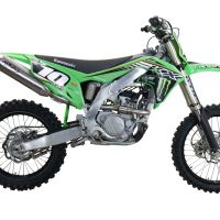 Scarico GPR compatibile con  Kawasaki KX 250 F 2021-2023, Pentacross FULL Titanium, Terminale di scarico Racing, con raccordo specifico e db killer estraibile