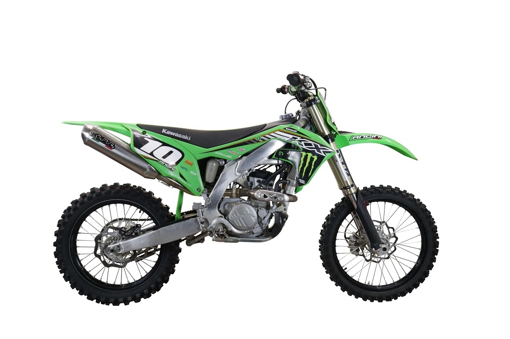 Scarico GPR compatibile con  Kawasaki KX 250 F 2021-2023, Pentacross Inox, Terminale di scarico Racing, con raccordo specifico e db killer estraibile