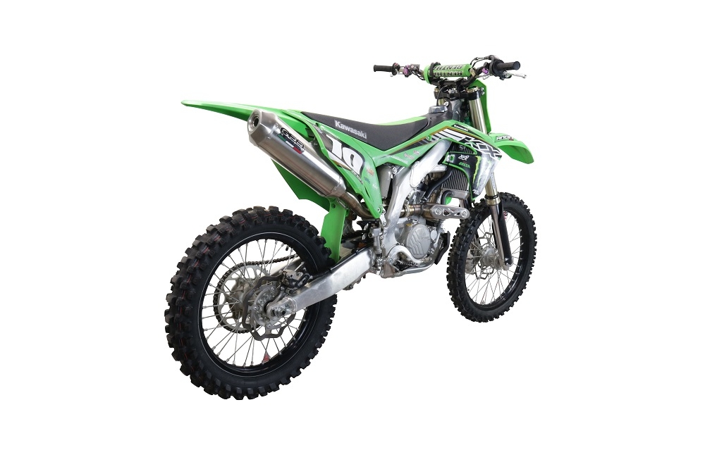 Scarico GPR compatibile con  Kawasaki KX 250 F 2021-2023, Pentacross Inox, Terminale di scarico Racing, con raccordo specifico e db killer estraibile