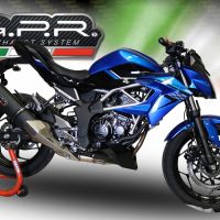 Scarico GPR compatibile con  Kawasaki Ninja 125 2021-2023, Furore Evo4 Nero, Scarico omologato, silenziatore con db killer estraibile e raccordo specifico