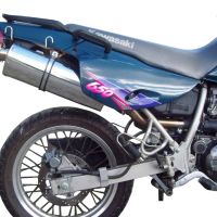 Scarico GPR compatibile con  Kawasaki Klr 650  2006-2023, Trioval, Scarico omologato, silenziatore con db killer estraibile e raccordo specifico