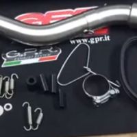 Scarico GPR compatibile con  Kawasaki Klr 650  2006-2023, Furore Nero, Scarico omologato, silenziatore con db killer estraibile e raccordo specifico