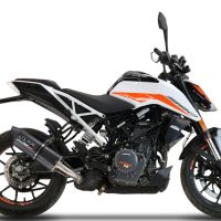 Scarico GPR compatibile con Ktm Duke 390 2021-2023, Furore Evo4 Poppy, Scarico omologato, silenziatore con db killer estraibile e raccordo specifico 