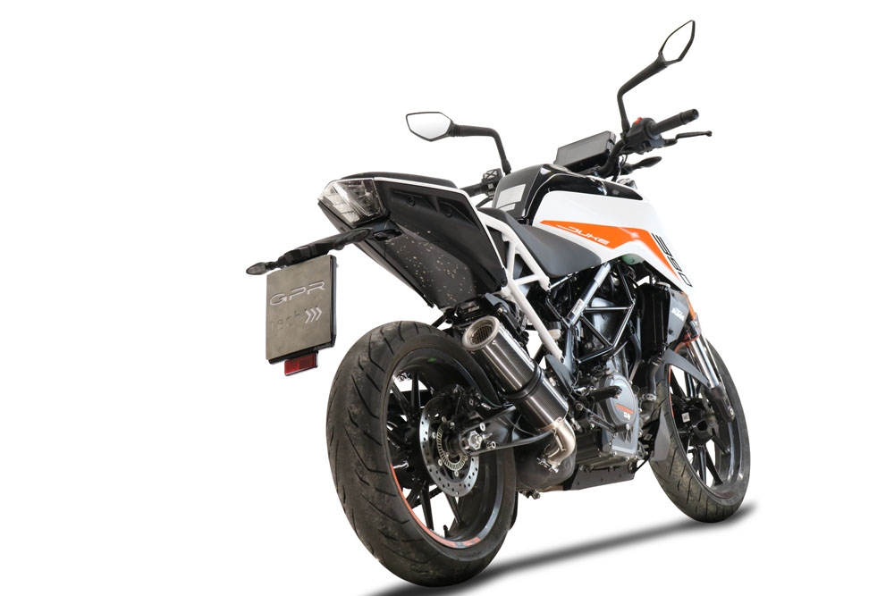 Scarico GPR compatibile con  Ktm Duke 125 2021-2023, M3 Poppy , Terminale di scarico racing, con raccordo, senza omologazione