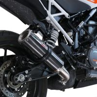 Scarico GPR compatibile con  Ktm Duke 125 2021-2023, M3 Poppy , Terminale di scarico racing, con raccordo, senza omologazione