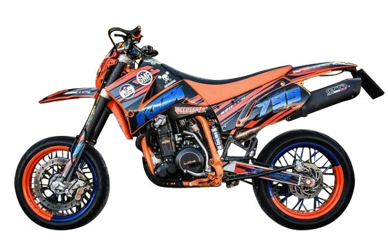 Scarico GPR compatibile con  Ktm Lc4 640 Enduro - Adventure - Supermoto 2003-2006, Furore Poppy, Scarico omologato, silenziatore con db killer estraibile e raccordo specifico