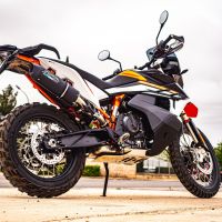 Scarico GPR compatibile con  Ktm Adventure 890 2021-2023, Furore Nero, Terminale di scarico racing, con raccordo, senza omologazione