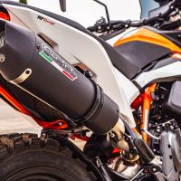 Scarico GPR compatibile con  Ktm Duke 890 2021-2023, GP Evo4 Black Titanium, Scarico omologato, silenziatore con db killer estraibile e raccordo specifico