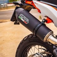 Scarico GPR compatibile con  Ktm Duke 890 2021-2023, GP Evo4 Black Titanium, Scarico omologato, silenziatore con db killer estraibile e raccordo specifico