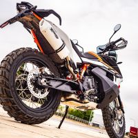 Scarico GPR compatibile con  Ktm Adventure 890 2021-2023, Albus Evo4, Scarico omologato, silenziatore con db killer estraibile e raccordo specifico