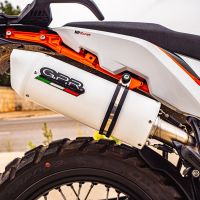 Scarico GPR compatibile con  Ktm Adventure 890 2021-2023, Albus Evo4, Scarico omologato, silenziatore con db killer estraibile e raccordo specifico