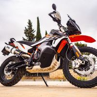 Scarico GPR compatibile con  Ktm Adventure 890 2021-2023, Albus Evo4, Scarico omologato, silenziatore con db killer estraibile e raccordo specifico