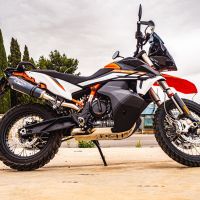 Scarico GPR compatibile con  Ktm Adventure 890 2021-2023, GP Evo4 Poppy, Scarico omologato, silenziatore con db killer estraibile e raccordo specifico