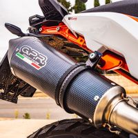 Scarico GPR compatibile con  Ktm Adventure 890 2021-2023, GP Evo4 Poppy, Scarico omologato, silenziatore con db killer estraibile e raccordo specifico