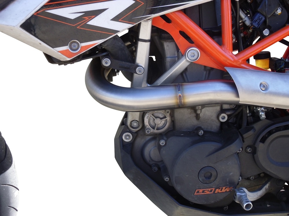 Scarico GPR compatibile con  Ktm Smc 690 R 2007-2016, Furore Nero, Scarico completo omologato,fornito con db killer estraibile e collettore