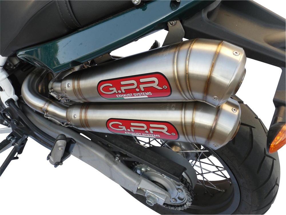 Scarico GPR compatibile con  Moto Morini Sport 1200 2008-2010, Powercone Evo, Coppia di terminali di scarico omologati, forniti con db killer removibili e raccordi specifici