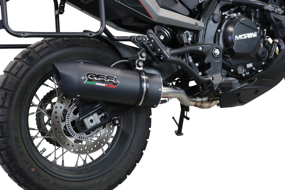 Scarico GPR compatibile con  Moto Morini X-CAPE 650 2021-2023, Furore Evo4 Nero, Scarico semi-completo omologato,fornito con db killer estraibile,catalizzatore e collettore