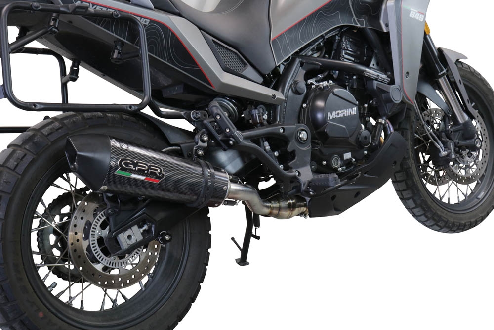 Scarico GPR compatibile con  Moto Morini X-CAPE 650 2021-2023, GP Evo4 Poppy, Scarico semi-completo omologato,fornito con db killer estraibile,catalizzatore e collettore