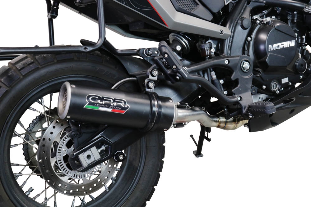 Scarico GPR compatibile con  Moto Morini X-CAPE 650 2021-2023, M3 Black Titanium, Scarico semi-completo omologato,fornito con db killer estraibile,catalizzatore e collettore