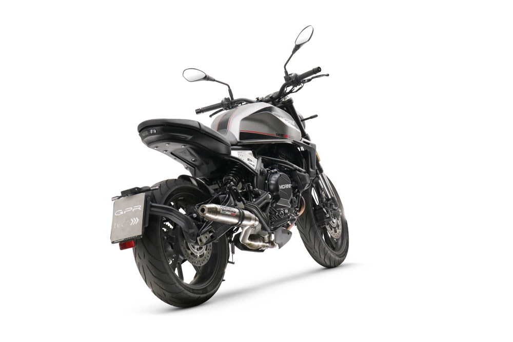 Scarico GPR compatibile con  Moto Morini Seiemmezzo Str 2022-2024, Deeptone Inox, Scarico semi-completo omologato,fornito con db killer estraibile,catalizzatore e collettore