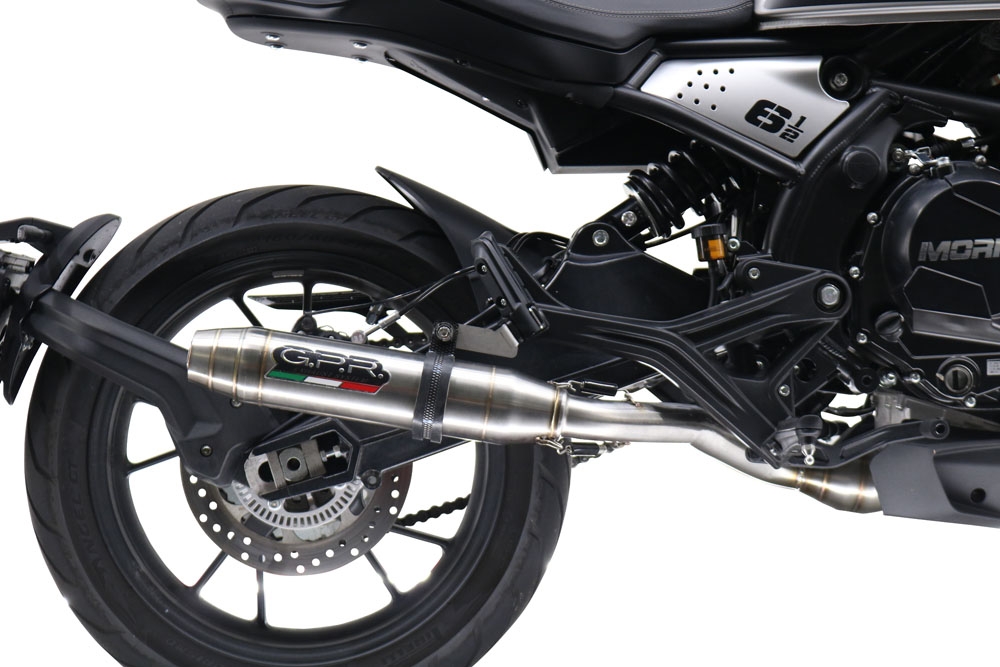 Scarico GPR compatibile con  Moto Morini Seiemmezzo Str 2022-2024, Deeptone Inox, Scarico semi-completo omologato,fornito con db killer estraibile,catalizzatore e collettore