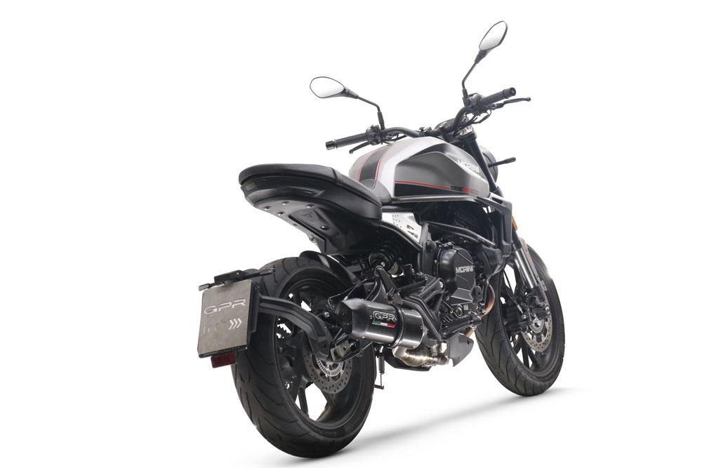 Scarico GPR compatibile con  Moto Morini Seiemmezzo Str 2022-2024, Furore Evo4 Nero, Scarico semi-completo omologato,fornito con db killer estraibile,catalizzatore e collettore