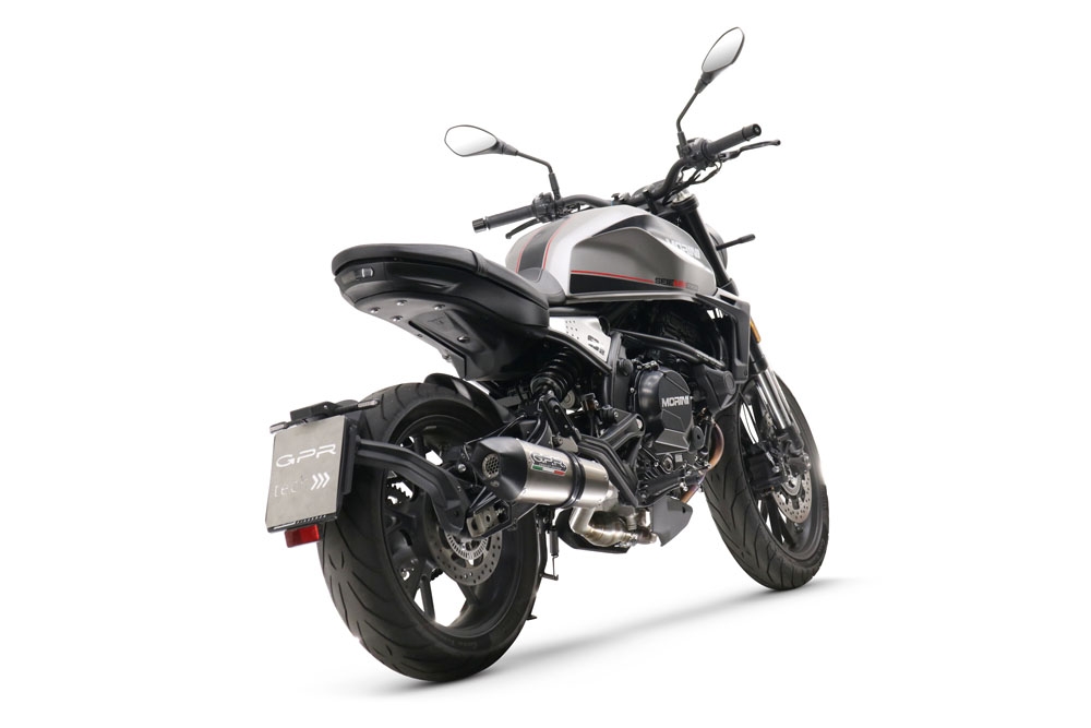 Scarico GPR compatibile con  Moto Morini Seiemmezzo Str 2022-2024, GP Evo4 Titanium, Scarico semi-completo omologato,fornito con db killer estraibile,catalizzatore e collettore