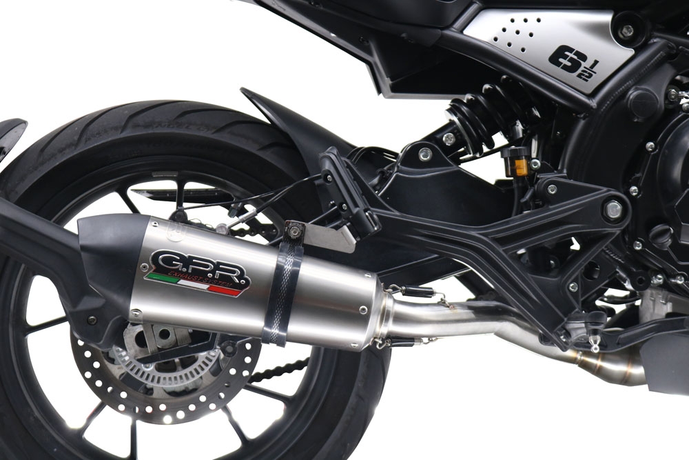 Scarico GPR compatibile con  Moto Morini Seiemmezzo Scr 2022-2024, GP Evo4 Titanium, Scarico semi-completo omologato,fornito con db killer estraibile,catalizzatore e collettore