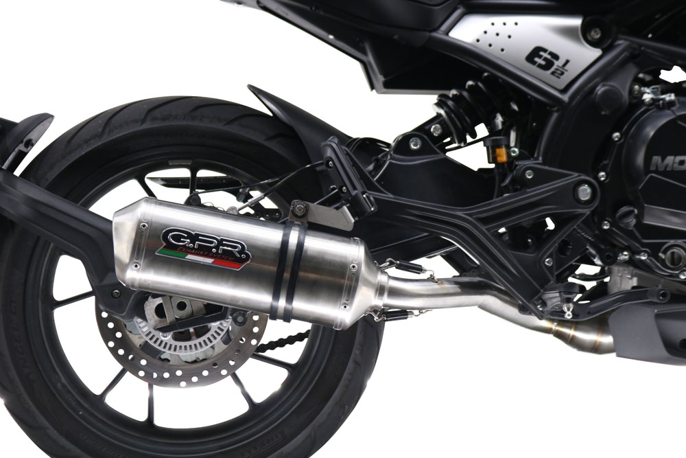 Scarico GPR compatibile con  Moto Morini Seiemmezzo Scr 2022-2024, Satinox , Scarico semi-completo omologato,fornito con db killer estraibile,catalizzatore e collettore