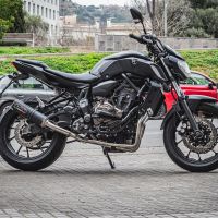 Scarico GPR compatibile con  Yamaha Xsr 700 2017-2020, M3 Black Titanium, Scarico completo omologato,fornito con db killer estraibile,catalizzatore e collettore