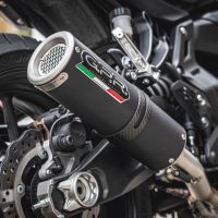 Scarico GPR compatibile con  Yamaha Xsr 700 2017-2020, M3 Black Titanium, Scarico completo omologato,fornito con db killer estraibile,catalizzatore e collettore