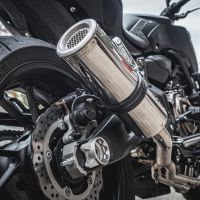 Scarico GPR compatibile con  Yamaha Xsr 700 2017-2020, M3 Inox , Scarico completo omologato,fornito con db killer estraibile,catalizzatore e collettore