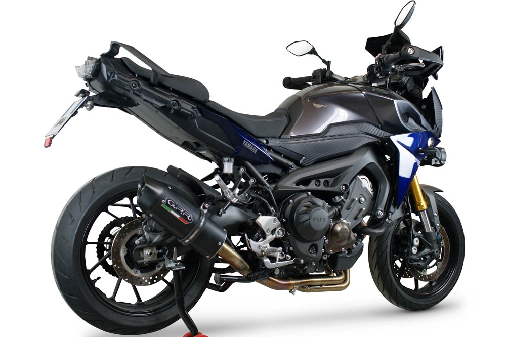 Scarico GPR compatibile con  Yamaha Mt-09 Tracer 900 2017-2020, Furore Evo4 Nero, Scarico completo omologato,fornito con db killer estraibile,catalizzatore e collettore