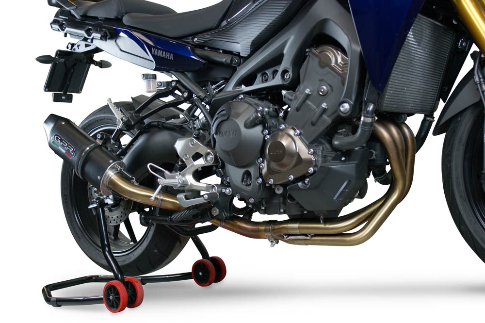 Scarico GPR compatibile con  Yamaha Mt-09 Tracer 900 2017-2020, Furore Evo4 Nero, Scarico completo omologato,fornito con db killer estraibile,catalizzatore e collettore