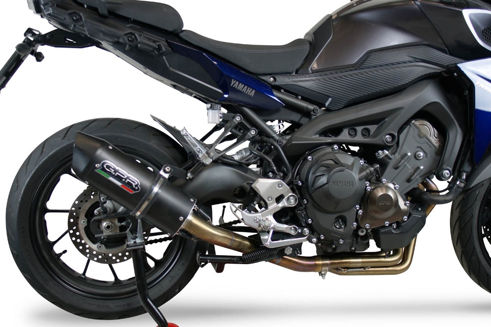 Scarico GPR compatibile con  Yamaha Mt-09 2021-2023, Furore Evo4 Nero, Scarico completo omologato,fornito con db killer estraibile,catalizzatore e collettore