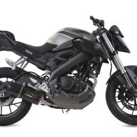 Scarico GPR compatibile con  Yamaha Mt 125 2017-2019, Furore Evo4 Nero, Scarico completo omologato,fornito con db killer estraibile,catalizzatore e collettore