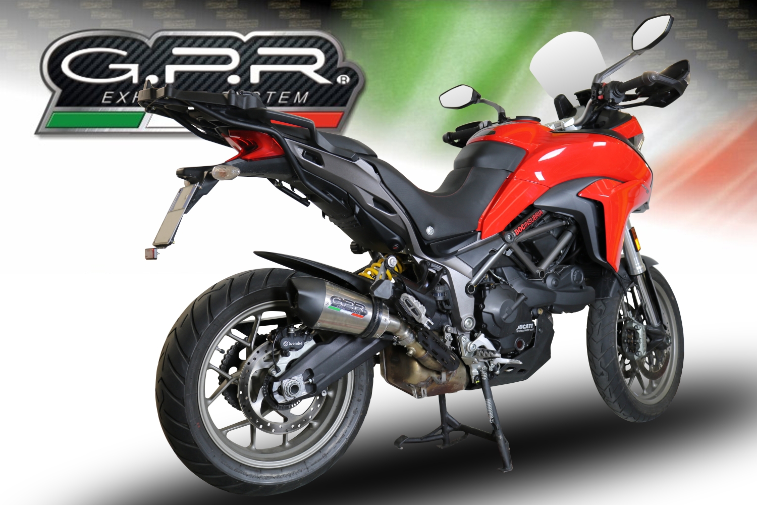 Scarico GPR compatibile con  Ducati Multistrada 950 V2 S 2021-2024, GP Evo4 Titanium, Scarico omologato, silenziatore con db killer estraibile e raccordo specifico