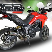 Scarico GPR compatibile con  Ducati Multistrada 950 V2 S 2021-2024, M3 Titanium Natural, Scarico omologato, silenziatore con db killer estraibile e raccordo specifico