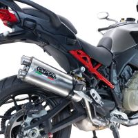 Scarico GPR compatibile con  Ducati Multistrada V4 Grand Tour 2024-2025, Dual Inox, Scarico omologato, silenziatore con db killer estraibile e raccordo specifico