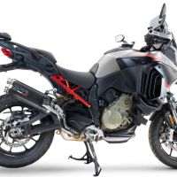 Scarico GPR compatibile con  Ducati Multistrada V4 Grand Tour 2024-2025, Dual Poppy, Scarico omologato, silenziatore con db killer estraibile e raccordo specifico