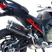 Scarico GPR compatibile con  Ducati Multistrada V4 Grand Tour 2024-2025, Dual Poppy, Scarico omologato, silenziatore con db killer estraibile e raccordo specifico