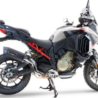 Scarico GPR compatibile con  Ducati Multistrada V4 Rally 2023-2024, Furore Evo4 Nero, Scarico omologato, silenziatore con db killer estraibile e raccordo specifico