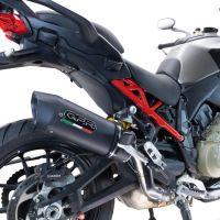 Scarico GPR compatibile con  Ducati Multistrada V4 Grand Tour 2024-2025, Furore Evo4 Nero, Scarico omologato, silenziatore con db killer estraibile e raccordo specifico