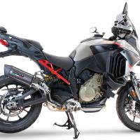 Scarico GPR compatibile con  Ducati Multistrada V4 - S 2022-2024, Furore Evo4 Poppy, Scarico omologato, silenziatore con db killer estraibile e raccordo specifico