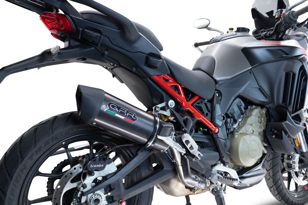 Scarico GPR compatibile con  Ducati Multistrada V4 - S 2022-2024, Furore Evo4 Poppy, Scarico omologato, silenziatore con db killer estraibile e raccordo specifico