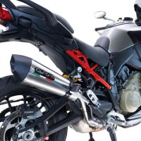 Scarico GPR compatibile con  Ducati Multistrada V4 Grand Tour 2024-2025, GP Evo4 Titanium, Scarico omologato, silenziatore con db killer estraibile e raccordo specifico