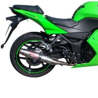 Scarico GPR compatibile con  Kawasaki Ninja 250 R  2007-2014, Deeptone Inox, Terminale di scarico omologato, fornito con db killer estraibile, catalizzatore e raccordo specifico