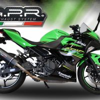 Scarico GPR compatibile con  Kawasaki Ninja 400 2018-2022, Furore Evo4 Poppy, Scarico omologato, silenziatore con db killer estraibile e raccordo specifico