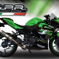 Scarico GPR compatibile con  Kawasaki Z 400 2023-2024, M3 Inox , Scarico omologato, silenziatore con db killer estraibile e raccordo specifico