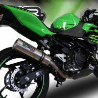 Scarico GPR compatibile con  Kawasaki Ninja 400 2023-2024, M3 Titanium Natural, Scarico omologato, silenziatore con db killer estraibile e raccordo specifico